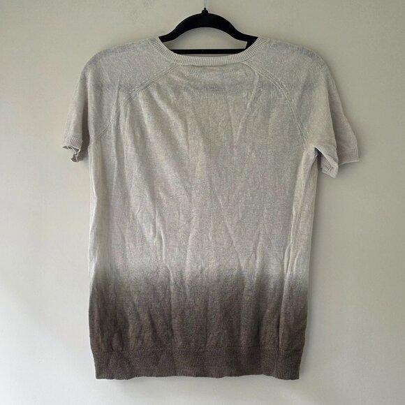 THEORY Toraely Sag Harbor Sweater | S | Crew Neck Short Sleeve Ombre Linen - Picture 4 of 8